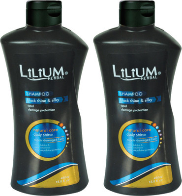 Lilium Herbal Black shine & silky Shampoo(450 ml)