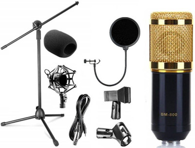 Techtest Condenser BM-800 Microphone With Pro Microphone Stand And Pop Filter For Recording Sound Studio Dynamic Professional Set Condenser Microphone(Golden)
Techtest Condenser BM-800 Microphone With Pro Microphone Stand And Pop Filter For Recording Sound Studio Dynamic Professional Set Condenser Microphone(Golden)