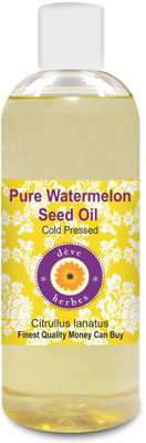 Deve Herbes Pure Watermelon Seed Oil (Citrullus lanatus) 100% Natural Therapeutic Grade Cold Pressed(200 ml)
Deve Herbes Pure Watermelon Seed Oil (Citrullus lanatus) 100% Natural Therapeutic Grade Cold Pressed(200 ml)