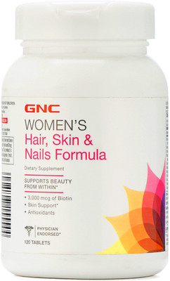 GNC Women's Ultra Nourish Hair 1200 MCG of Biotin(120 No)