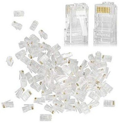 Pitambara Network LAN Crimp RJ45 Plug Connector CAT5 (Pack OF 100 pcs) Lan Adapter(100 Mbps)
Pitambara Network LAN Crimp RJ45 Plug Connector CAT5 (Pack OF 100 pcs) Lan Adapter(100 Mbps)