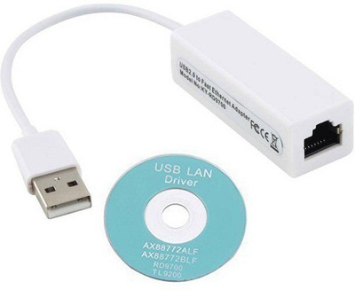 JAMUS USB 2.0 to fast Ethernet 10/100 RJ45 Network LAN Adapter Card White Lan Adapter (100 Mbps) Lan Adapter(100 Mbps)