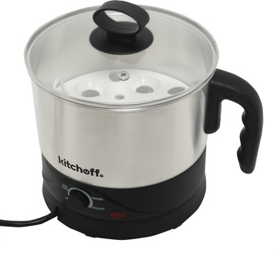Kitchoff Durable Stainless Steel 1.5 L Silver & Black Automatic Travel Cooker, Egg Cooker, Egg Boiler, Rice Cooker(1.5 L, Silver, Black), Black;silver
Kitchoff Durable Stainless Steel 1.5 L Silver & Black Automatic Travel Cooker, Egg Cooker, Egg Boiler, Rice Cooker(1.5 L, Silver, Black), Black;silver