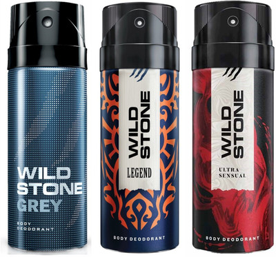 Wild Stone Legend, Grey & Ultra Sensual Deo Combo Deodorant Spray - For Men(450 ml, Pack of 3)
Wild Stone Legend, Grey & Ultra Sensual Deo Combo Deodorant Spray - For Men(450 ml, Pack of 3)