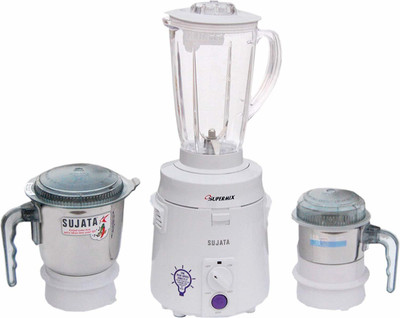SUJATA CFHBJM 420 Mixer Grinder(White, 3 Jars)