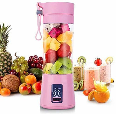 RANKONE MINI PORTABLE JUICER GRINDER 1 Juicer Mixer Grinder(Pink, 1 Jar)