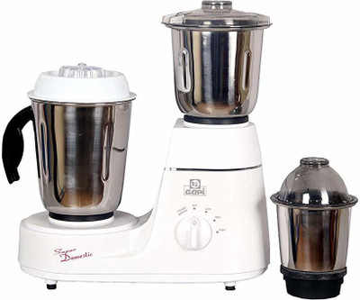 Gopi Super J-3 Mixer Grinder 550 Mixer Grinder(White, 3 Jars)
Gopi Super J-3 Mixer Grinder 550 Mixer Grinder(White, 3 Jars)