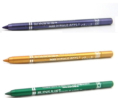 Bonjour Paris Single Apply 0807201669 Purple-Golden-Green Kajal(Purple, Golden, Green, 3.6 g)