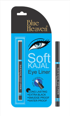 Blue Heaven Soft Kajal Eyeliner(Black, 0.31 g)