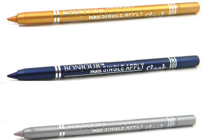 Bonjour Paris Single Apply 08072016157 Golden-Blue-Silver Kajal(Golden, Blue, Silver, 3.6 g)