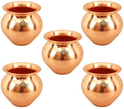 IndianArtVilla Lota Copper Kalash(Height: 10.414 inch, Brown)