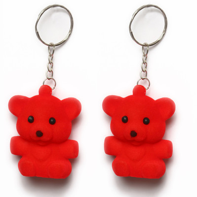 Lotus E RED SMALL TEDDY WITH SQUIZZY WHISTLE (SET OF 2 ) Key Chain