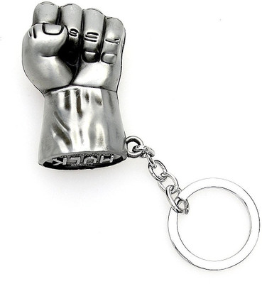 MK The Hulk Power Fist Silver Metal Key Chain