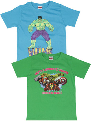 Avengers Boys Casual T-shirt(Blue, T.blue/green