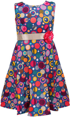Jilax Midi/Knee Length Party Dress(Blue, Sleeveless)