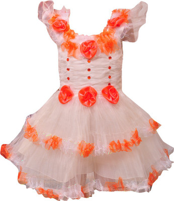 Pari & Prince Girls Midi/Knee Length Party Dress(White, Sleeveless, White & orange
Pari & Prince Girls Midi/Knee Length Party Dress(White, Sleeveless, White & orange