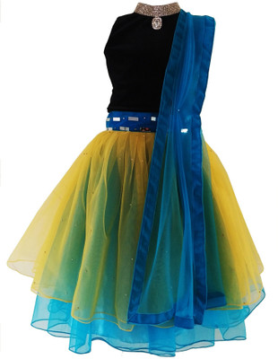 Angel Wears Girls Lehenga Choli Fusion Wear, Ethnic Wear Self Design Lehenga, Choli and Dupatta Set(Light Blue, Pack of 1, Yellow:sky blue
Angel Wears Girls Lehenga Choli Fusion Wear, Ethnic Wear Self Design Lehenga, Choli and Dupatta Set(Light Blue, Pack of 1, Yellow:sky blue