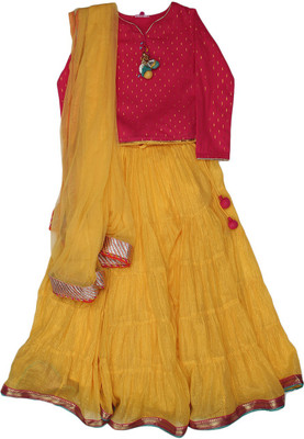 BIBA girls Girls Lehenga Choli Ethnic Wear Solid Lehenga, Choli and Dupatta Set(Yellow, Pack of 1, Yel/pnk
BIBA girls Girls Lehenga Choli Ethnic Wear Solid Lehenga, Choli and Dupatta Set(Yellow, Pack of 1, Yel/pnk