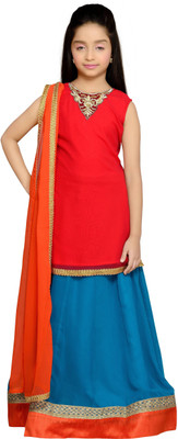 K&U Girls Lehenga Choli Fusion Wear, Ethnic Wear Self Design Lehenga, Choli and Dupatta Set(Red, Pack of 1), Red;blue
K&U Girls Lehenga Choli Fusion Wear, Ethnic Wear Self Design Lehenga, Choli and Dupatta Set(Red, Pack of 1), Red;blue