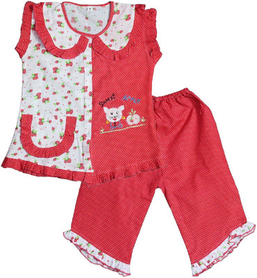 BownBee Kids Nightwear Girls Self Design Cotton(Multicolor Pack of 1, Red & white
BownBee Kids Nightwear Girls Self Design Cotton(Multicolor Pack of 1, Red & white