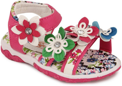 N Five Girls Buckle Strappy Sandals(Pink