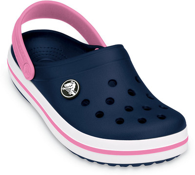 Crocs Girls Slip-on Clogs(Blue, Navy/pink lemonade