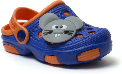 Phedarus Boys Sling Back Clogs(Blue, Blue & orange