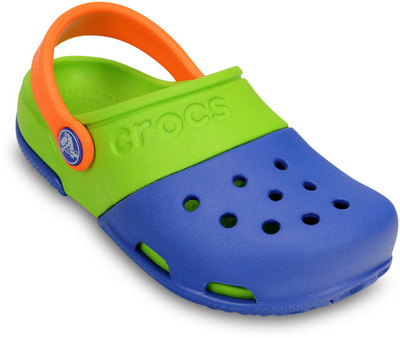 Crocs Boys Slip-on Clogs(Blue, Sea blue/volt green