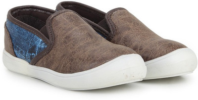 Knotty Derby Boys & Girls Slip on Loafers(Brown, Brown+blue