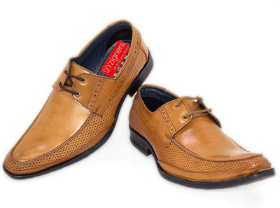 D'zigners Boys Lace Derby Shoes(Beige, Teak