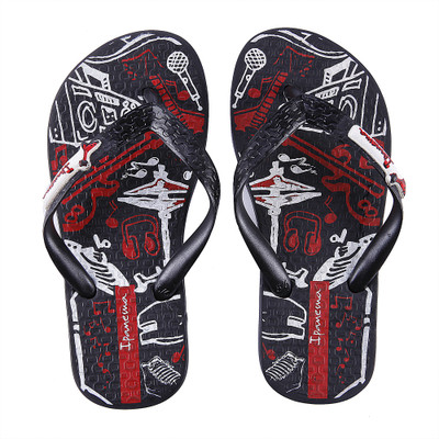 Ipanema Boys Slipper Flip Flop(Black, Black-black-red