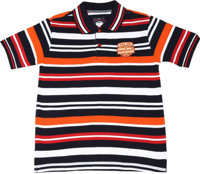 NautiNati Boys Printed Cotton T Shirt(Multicolor, Pack of 1, Navy