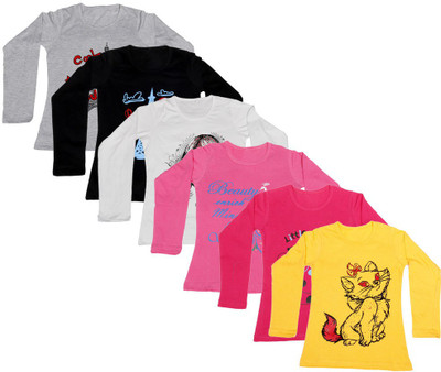 IndiWeaves Girls Printed Cotton T Shirt(Multicolor, Pack of 6, Black;grey;pink;red;white;yellow
IndiWeaves Girls Printed Cotton T Shirt(Multicolor, Pack of 6, Black;grey;pink;red;white;yellow