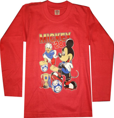 Fashionitz Boys Printed Cotton T Shirt(Red, Pack of 1
