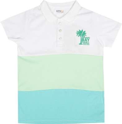 People Boys Printed Cotton T Shirt(Multicolor