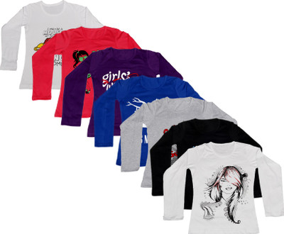 IndiWeaves Girls Printed Cotton T Shirt(Dark Blue, Pack of 7, Black;blue;grey;purple;red;white
IndiWeaves Girls Printed Cotton T Shirt(Dark Blue, Pack of 7, Black;blue;grey;purple;red;white