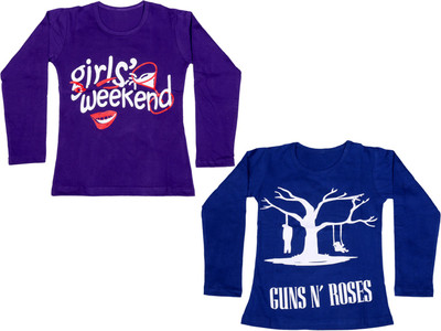 IndiWeaves Girls Printed Cotton T Shirt(Multicolor, Pack of 2, Blue;purple 
IndiWeaves Girls Printed Cotton T Shirt(Multicolor, Pack of 2, Blue;purple