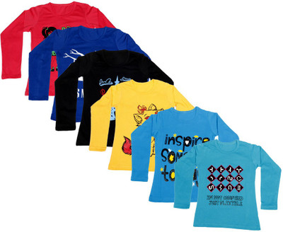 IndiWeaves Girls Printed Cotton T Shirt(Multicolor, Pack of 6, Black;blue;red;yellow
IndiWeaves Girls Printed Cotton T Shirt(Multicolor, Pack of 6, Black;blue;red;yellow