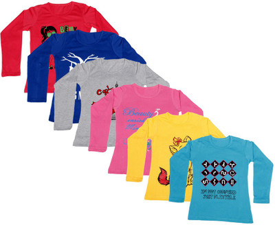 IndiWeaves Girls Printed Cotton T Shirt(Multicolor, Pack of 6, Blue;grey;pink;red;yellow
IndiWeaves Girls Printed Cotton T Shirt(Multicolor, Pack of 6, Blue;grey;pink;red;yellow
