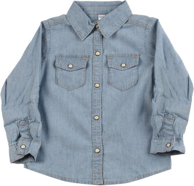 Carter's Girls Casual Full Sleeve Top(Blue, Denim (463)