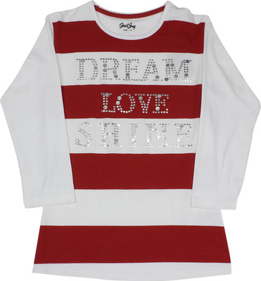 Gini & Jony Baby Girls Casual Cotton Full Sleeve Top(White, Pack of 1, 1203