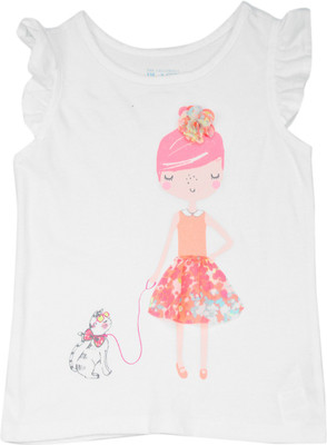 The Children's Place Girls Casual Cotton Top(White, Pack of 1, Bq