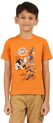 Frang Baby Boys Solid Cotton T Shirt(Orange, Pack of 1