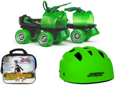 Jaspo Green Masters Dual junior Skates Combo (skates+helmet+bag)suitable for age upto 5 years Skating Kit
