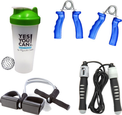 Mor Sporting Combo kit of Solid SU-205 Skipping Rope, Tummy Trimmer Tube, 600 ml Shaker Bottle and Power Grip Gym & Fitness Kit
Mor Sporting Combo kit of Solid SU-205 Skipping Rope, Tummy Trimmer Tube, 600 ml Shaker Bottle and Power Grip Gym & Fitness Kit