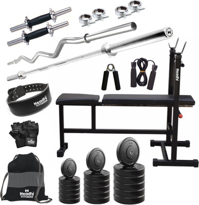 Headly 68 kg Combo BB 6 Convenient Home Gym Kit