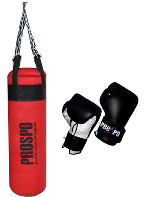 Prospo Strong vinly Hanging (36 inch) With 12 Oz Boxing Gloves Boxing Kit