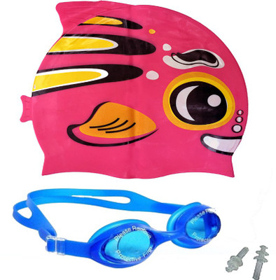 GB PRINTED CAP AND ANTI FOG GOGGLES Swimming Kit