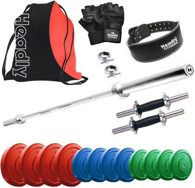 Headly Premium CP-HR-40KGCOMBO30 Coloured Home Gym Kit