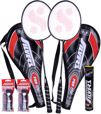 Silver's Pro-170 Badminton Kit(2 Racquets with Cover, 1 Box Shuttlecock and 2 PVC Grips)
Silver's Pro-170 Badminton Kit(2 Racquets with Cover, 1 Box Shuttlecock and 2 PVC Grips)